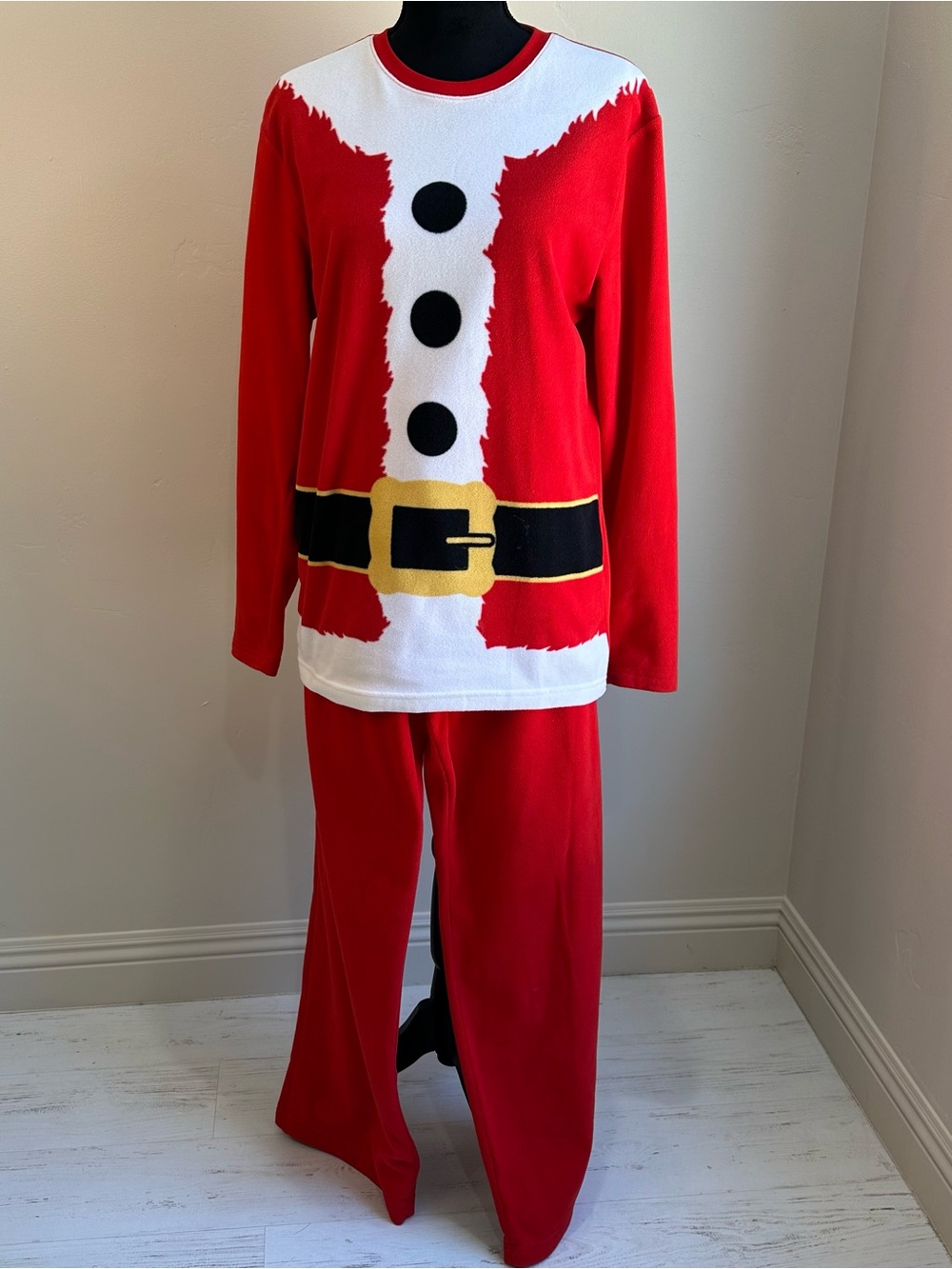 Santa Costume Pajama Set Adult Size Small